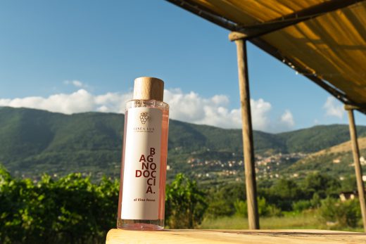 Bagnodoccia Vinea Lux con vista sulle colline.